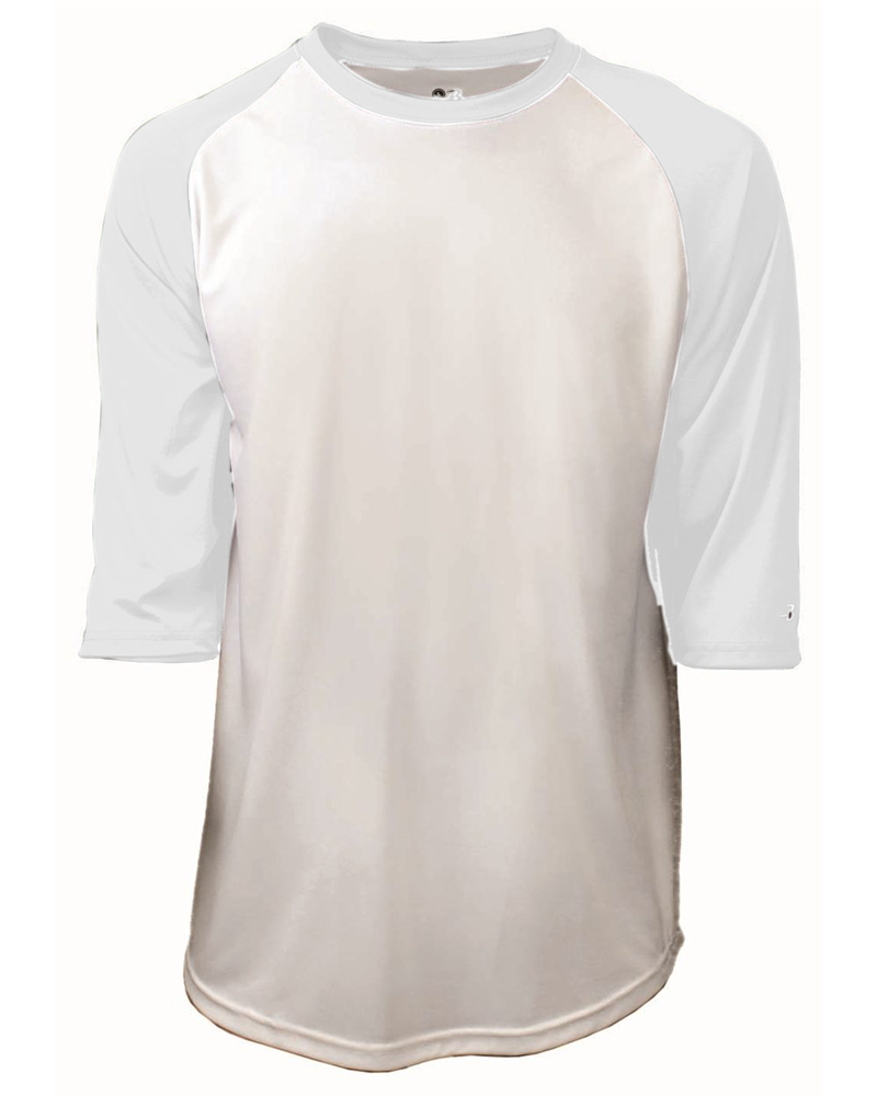 Badger B-core Adult Poly 3/4 Sleeve Baseball Shirt - Blouse (800x1000), Png Download