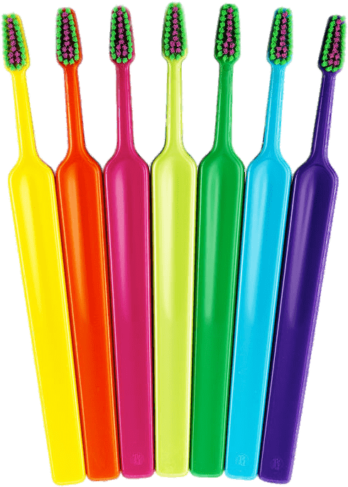 Objects - Colourful Toothbrushes (708x800), Png Download