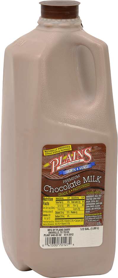 Milk - Great Plains Chocolate Milk (423x960), Png Download