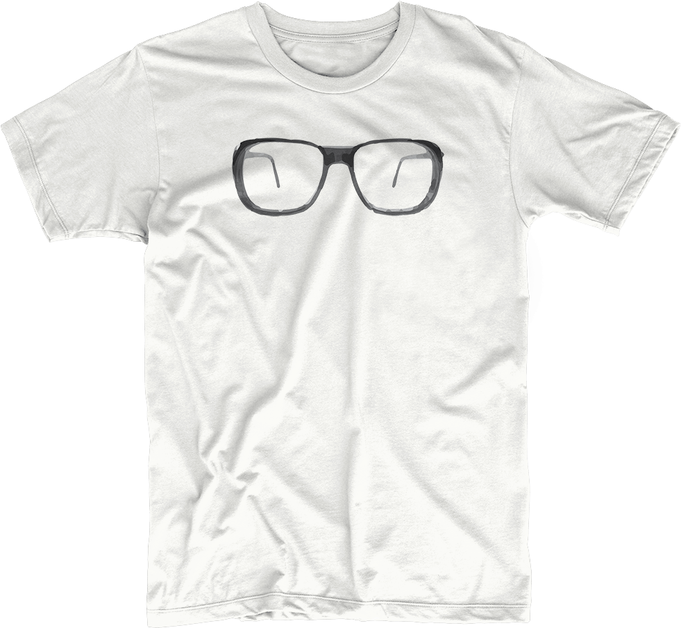 George Smiley Glasses T-shirt - Shirt (1000x924), Png Download