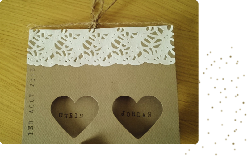 Carte De Mariage Original Carte Mariage Perforatrice - Heart (800x506), Png Download