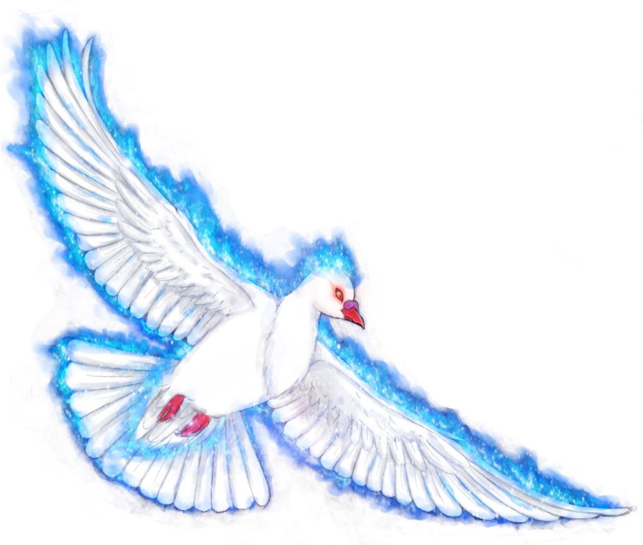 That Of A Giant 40 Feet White Dove-like Demonbird - Spoonbill (1280x1193), Png Download