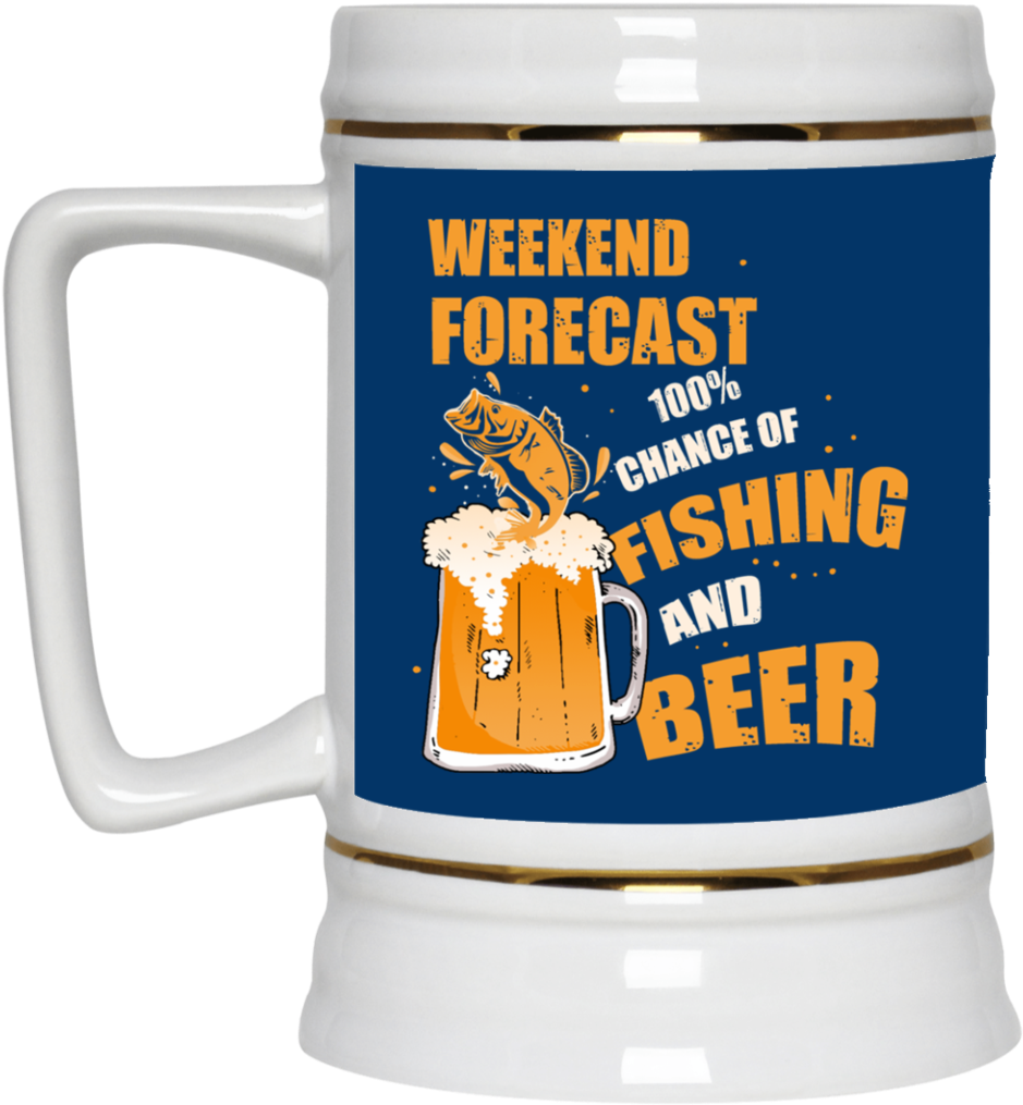 Fishing And Beer Mugs Gift For Crush - Beer Stein (1024x1024), Png Download