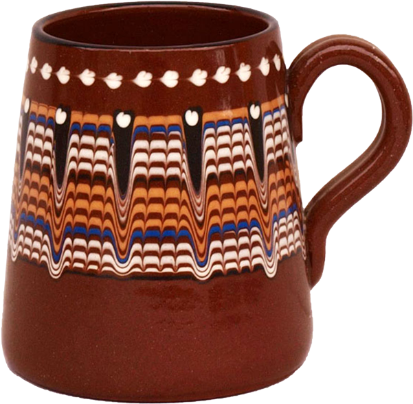 Pottery Coffee Beer Mug - Earthenware (600x600), Png Download