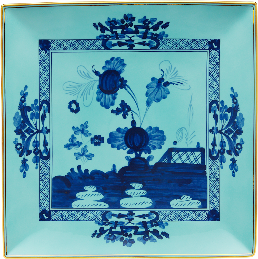 Vide Poche Squared Plate Oriente Italiano Iris - Plate (1412x1022), Png Download