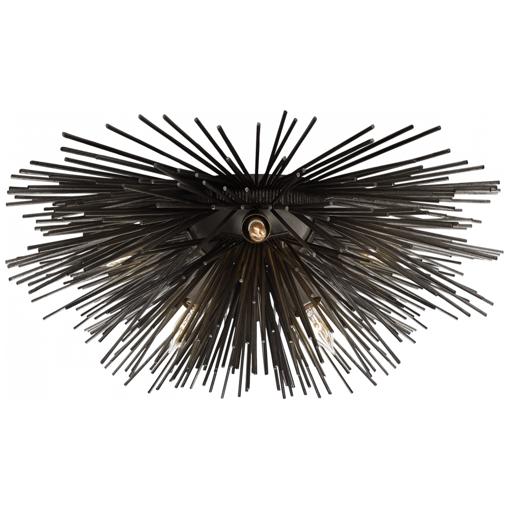 Strada Small Flush Mount In Aged Iron - Kelly Wearstler Strada Flush Mount (1000x1000), Png Download