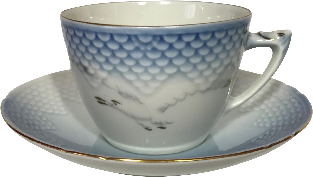 Vintage Bing & Grondahl Seagull Teacup And Saucer = - Saucer (1227x1227), Png Download