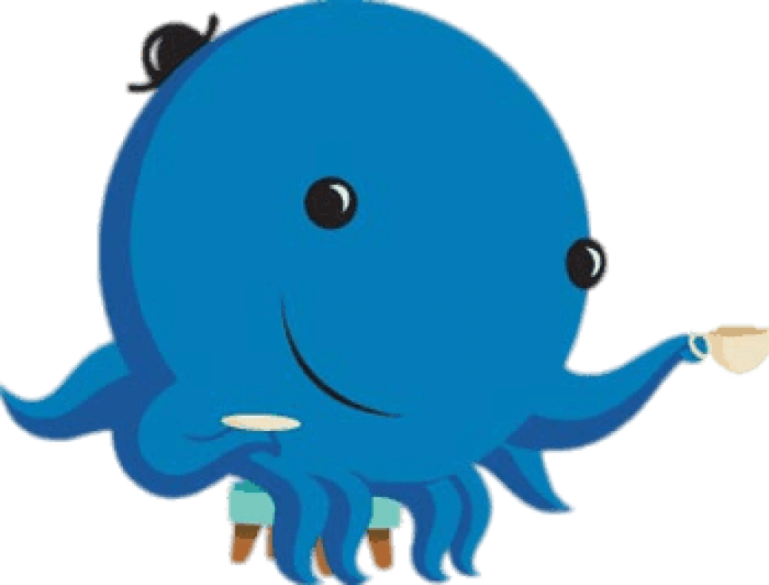 Free Png Download Oswald Having A Cup Of Tea Clipart - Oswald The Octopus Png (850x646), Png Download