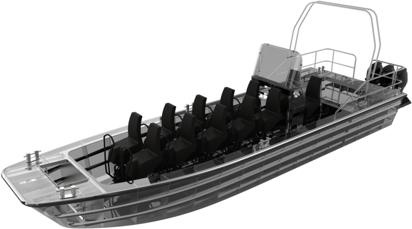 5 Meter Aluminium Speed Boat Phase 1/2 - Rigid-hulled Inflatable Boat (960x637), Png Download
