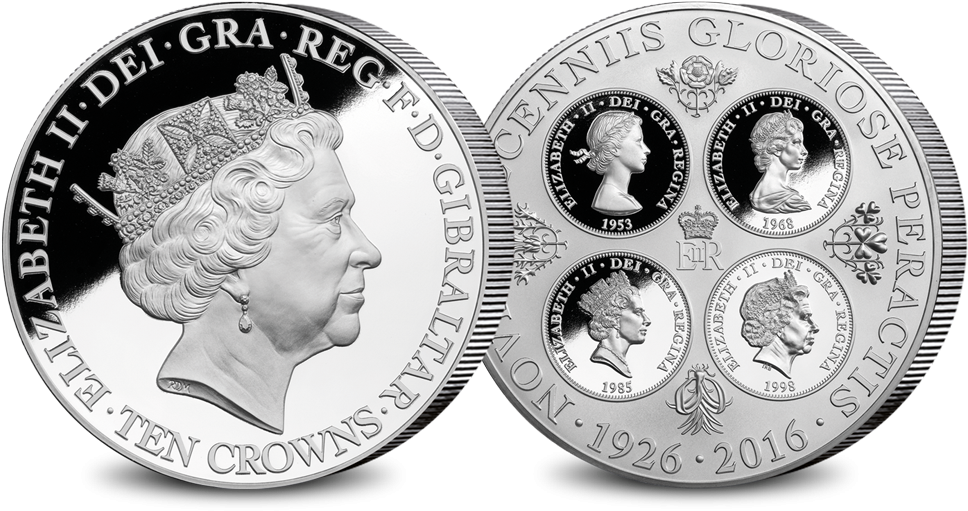 Her Majesty Queen Elizabeth Ii 90th Birthday Ten Crown - Quarter (1000x587), Png Download