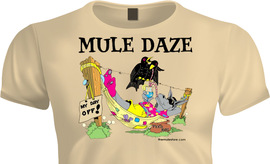 T-shirt - Mule Daze - Active Shirt (936x572), Png Download