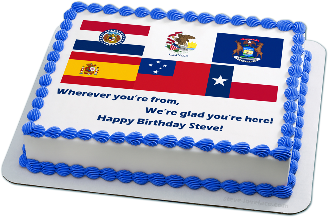Steve Lovelace Birthday Cake - Edible Ink Printing (1200x841), Png Download