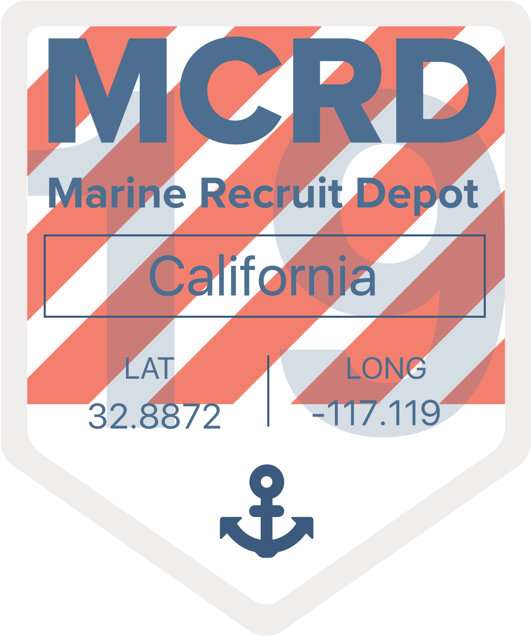 Marine Corps Recruit Depot San Diego - Graphic Design (1146x1339), Png Download