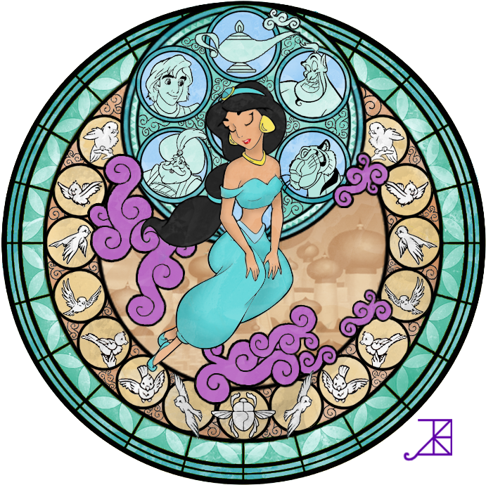 Disney Princess Images Jasmine Stained Glass Hd Wallpaper - Disney Princess Stained Glass Jasmine (720x720), Png Download