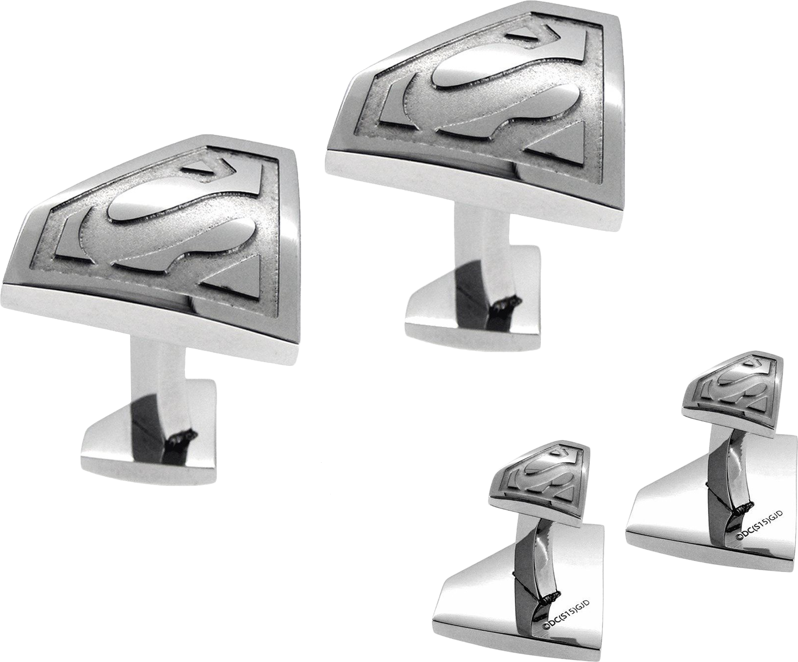 Superman - Superman Cufflinks Gold (1614x1339), Png Download