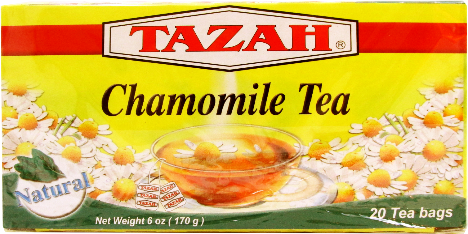 Tazah Chamomile Tea Bags - Convenience Food (1800x1013), Png Download