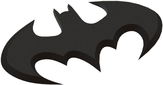 Batman & Superman Logos - Batman Logo Stl File (640x480), Png Download