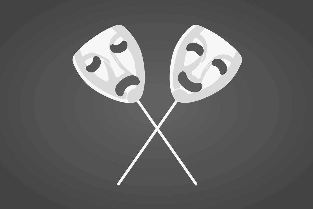 Happiness And Sadness Mask (1250x834), Png Download