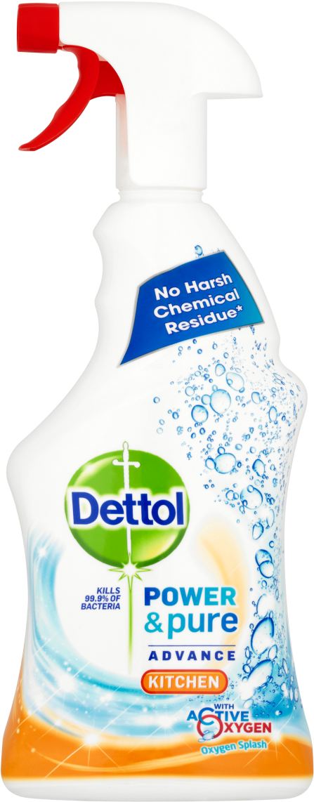 Dettol Power & Pure Advance Kitchen Spray - Dettol Power & Pure (1200x1200), Png Download