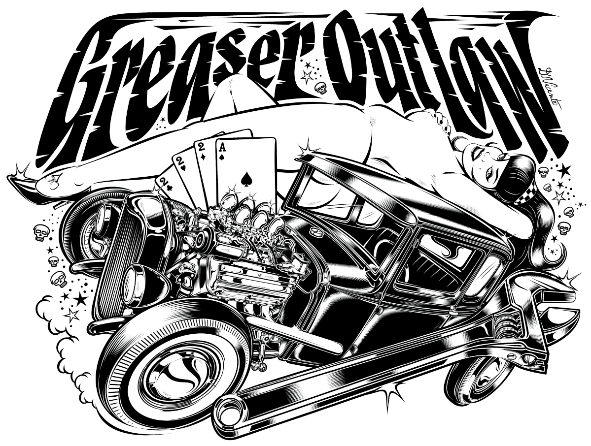 Clipart Library Library Car Wheel Volkswagen Transprent - Greaser Poster (1200x1371), Png Download