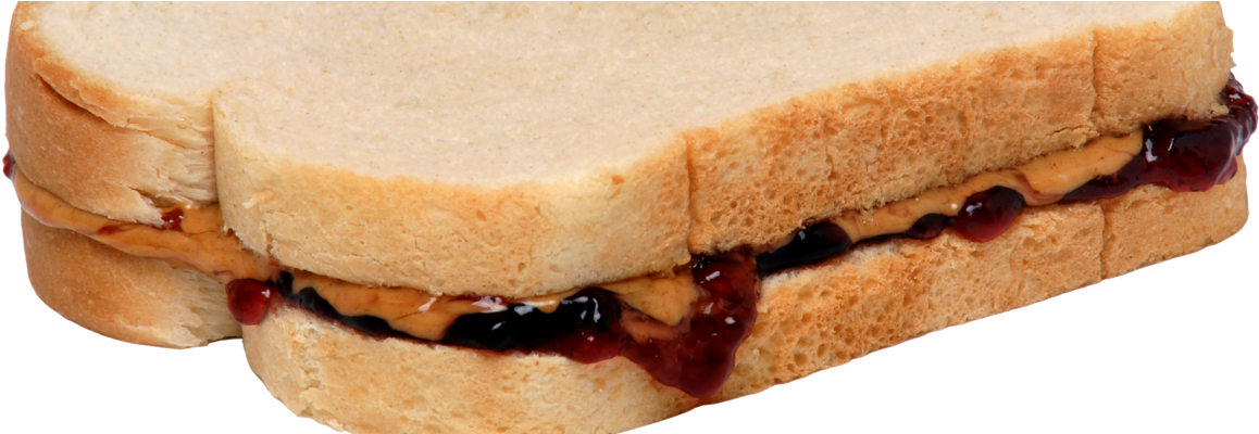 Featured Image - Peanut Butter And Jelly Sandwich Clipart (1200x399), Png Download