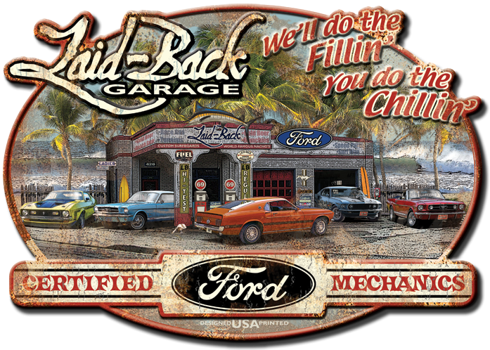 Zoom - Mustang Metal Signs (720x507), Png Download