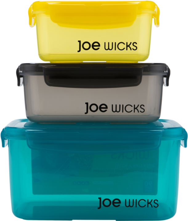 3 Piece Food Container Set - Plastic (831x831), Png Download