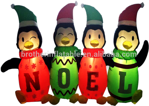 2018 Hot Sale Outdoor Inflatable Penguin With Light - Plush (600x600), Png Download