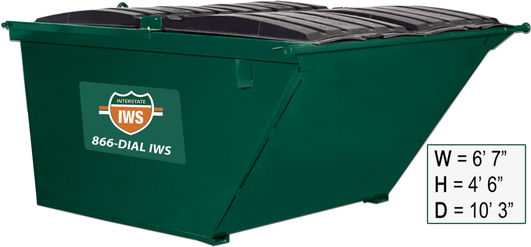 6 Yard Container (2000x857), Png Download
