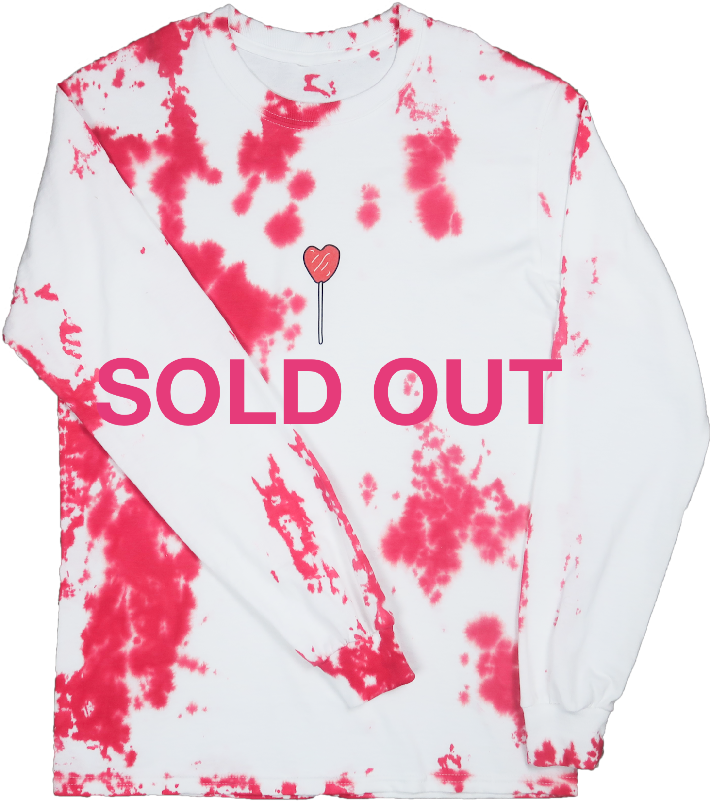 Splatter Dyed Pop Heart L/s (1596x1920), Png Download