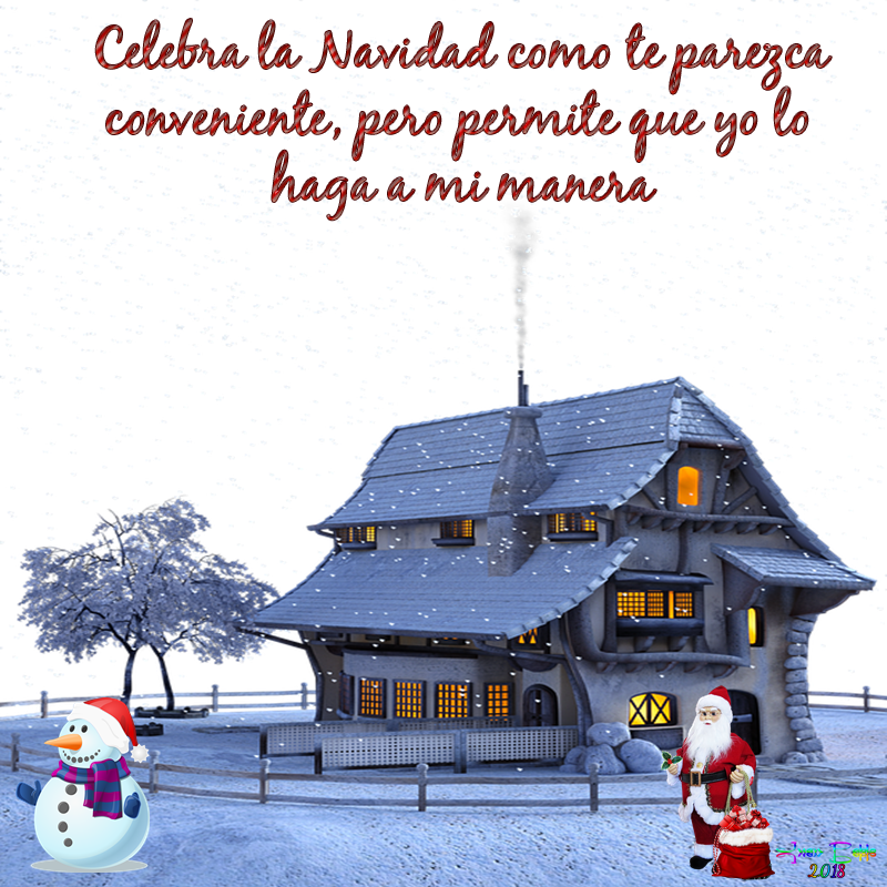 Frase Fondo Transparente - Cabin In The Woods With Snow Png (800x800), Png Download