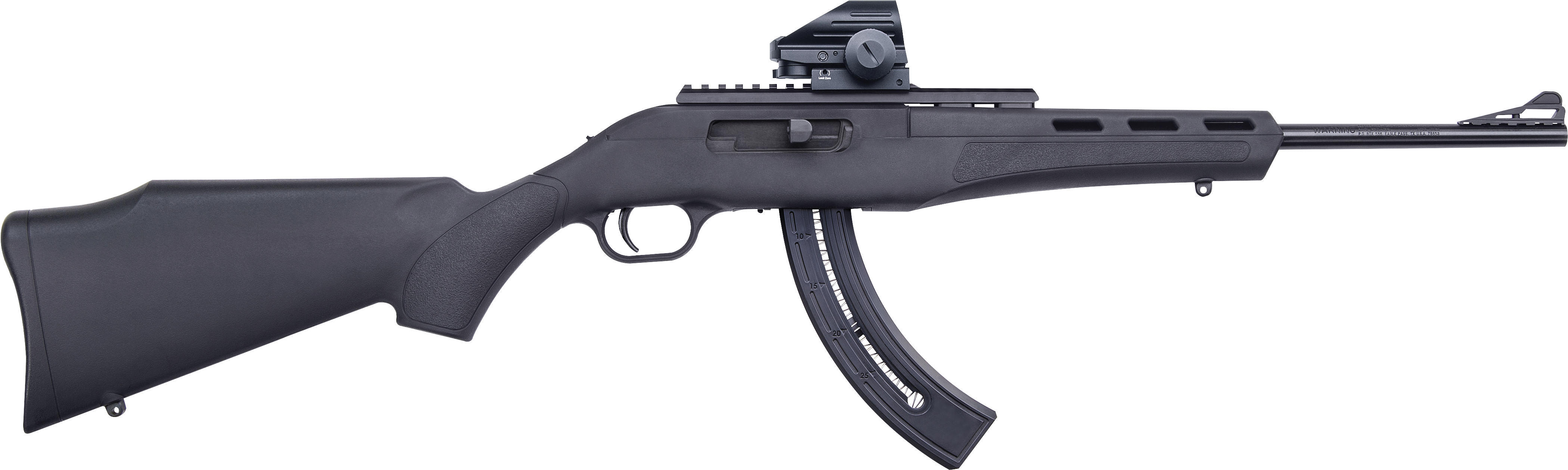 Blaze Rifle Green Dot Combo 25-round - Mossberg Blaze 22 (4588x1524), Png Download