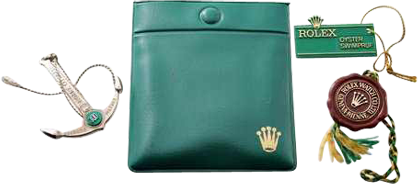 Vintage Green Dot Rolex Anchor With Pouch Hang Tags - Coin Purse (1000x1000), Png Download