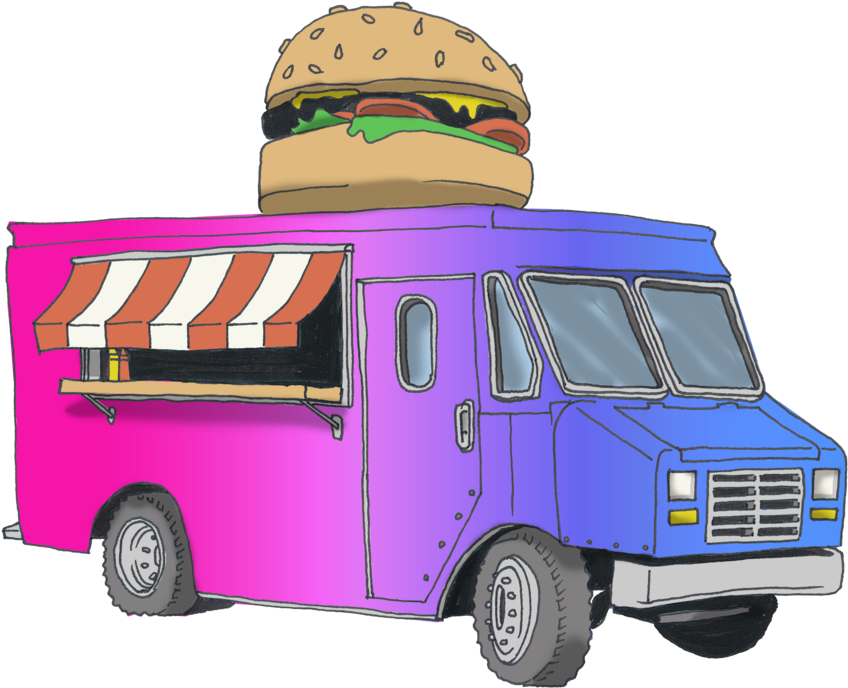 Pop Up Food - Compact Van (1000x870), Png Download