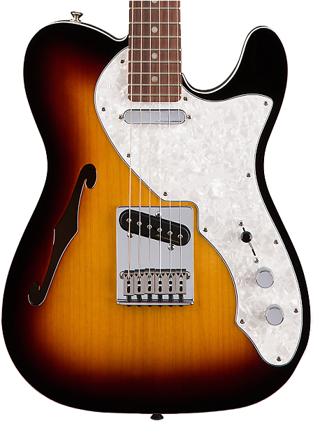 Fender Deluxe Tele Thinline Pf 3csb (620x620), Png Download