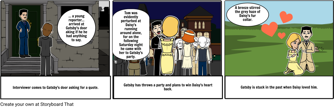 Great Gatsby - Cartoon (1164x385), Png Download
