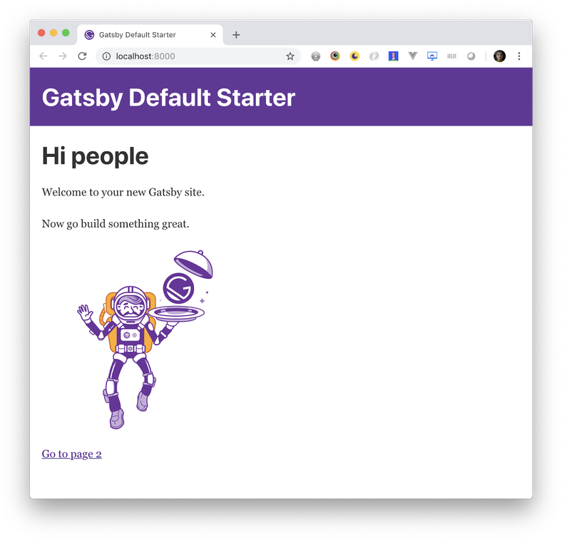 Gatsby Starter Site Hi People (800x767), Png Download