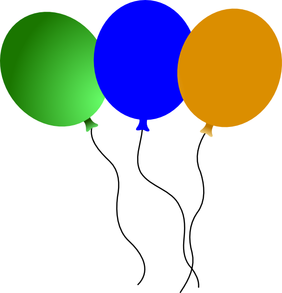 Balloons Clip Art At Clker Com Vector - Balloons Clip Art (576x598), Png Download