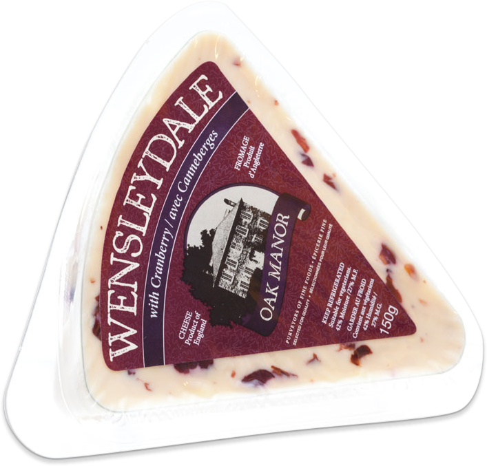 Oak Manor Wensleydale & Cranberry - Gruyère Cheese (707x677), Png Download