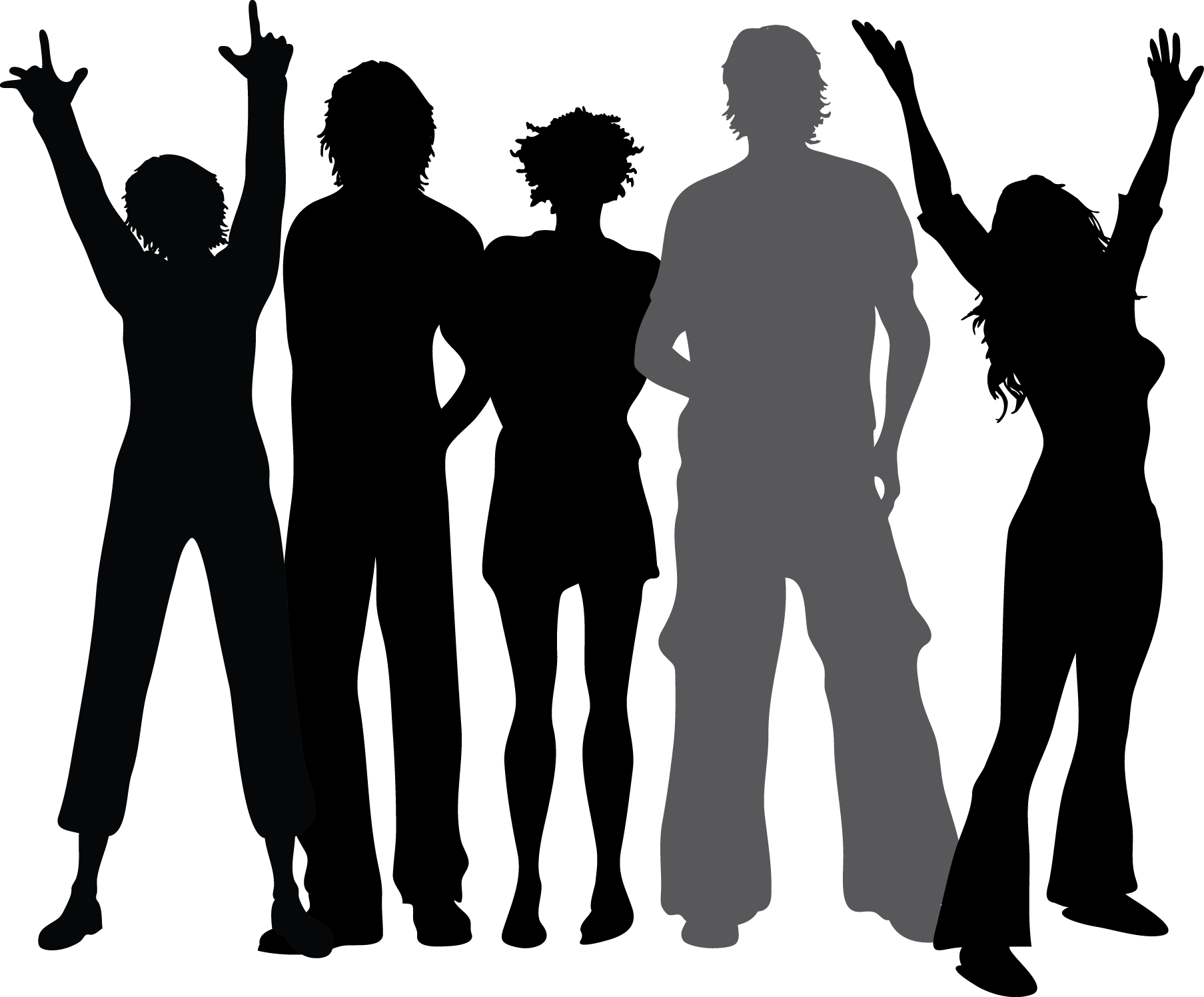 Group Silhouette - Silhouette (1807x1495), Png Download