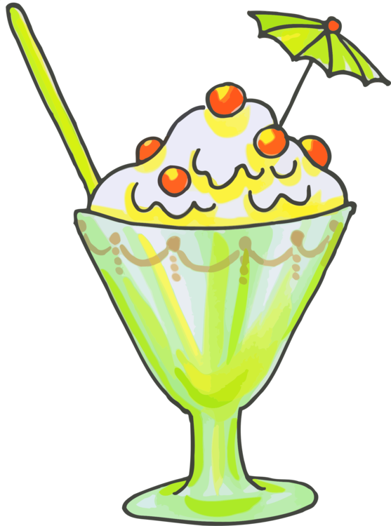 Ice Cream Cocktail Sundae Soft Serve (557x750), Png Download