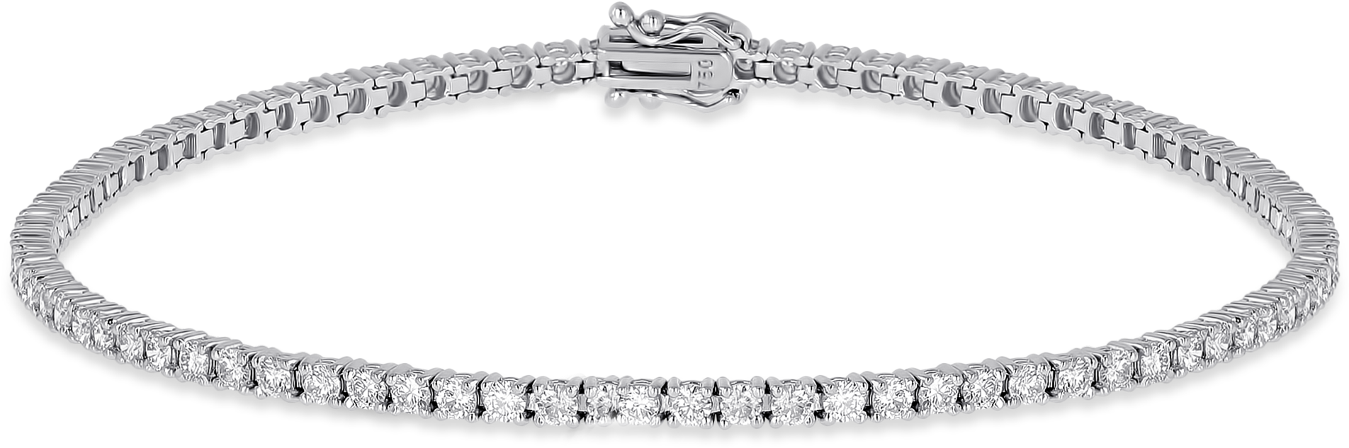 18k Diamond Classic Bracelet - Bratara Aur Alb Dama (2048x1112), Png Download