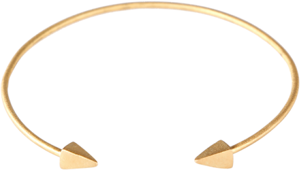Edgy Rock'n Roll Bracelet In Gold Plated Silver - Bangle (650x650), Png Download