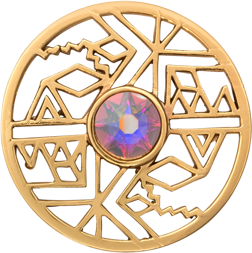 Nikki Lissoni Gold Plated Wild And Free Medium Coin - Circle (600x600), Png Download