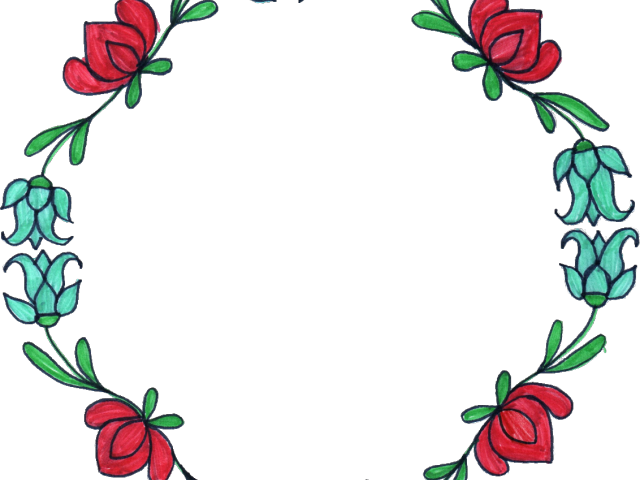 Drawn Circle Floral - Miss You My Papa (640x480), Png Download