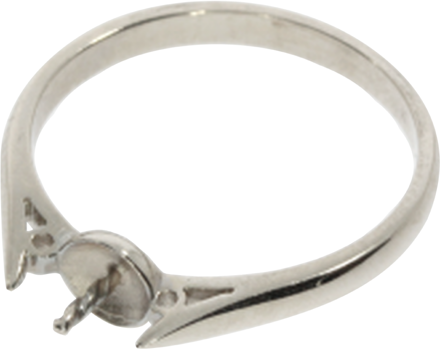 Ring With Pin 585/- White Gold - Engagement Ring (1000x1000), Png Download