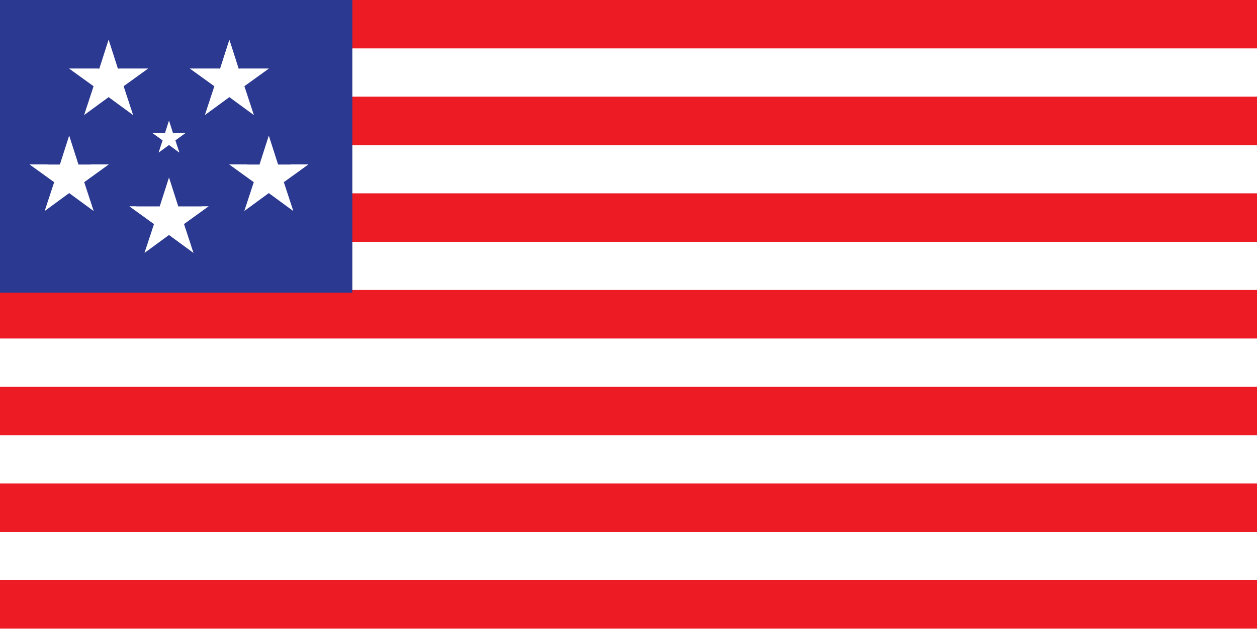 Large Starts Represent 10, Small Star Represents 1 - United Socialist Republics Of America (2500x1251), Png Download