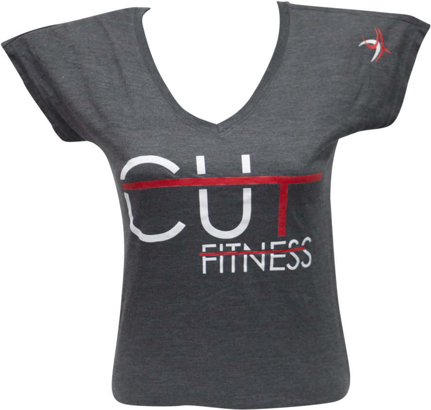 Grey Cut Fitness Logo Tee - Active Tank (1000x1500), Png Download