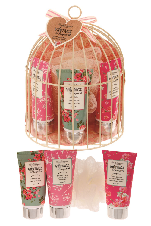Body Collection Vintage Bouquet Half Birdcage - Body Collection Vintage Bouquet Half Birdcage Gift (750x750), Png Download
