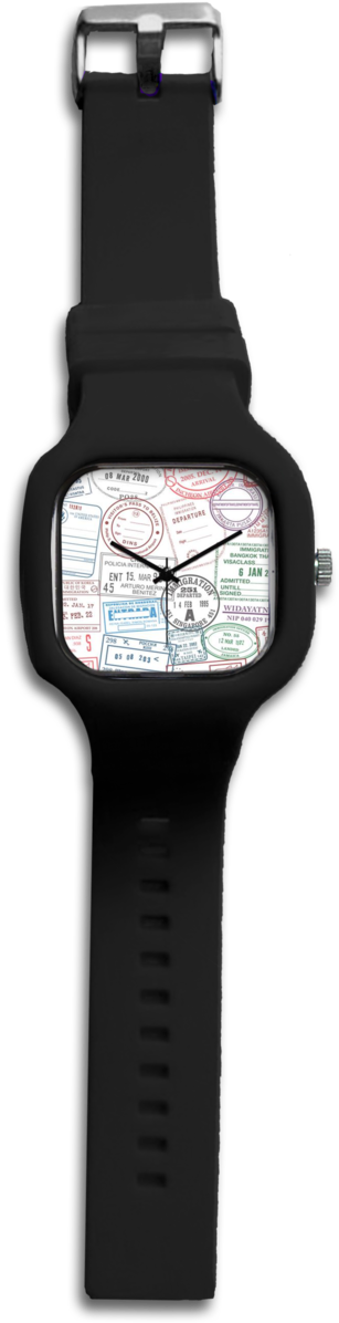 Passport Stamps - Analog Watch (600x1200), Png Download